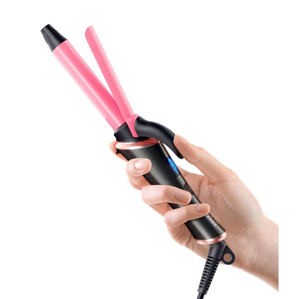 CIVEYA Travel Curling Iron 3/4 Inch with 5 Heat Settings, Mini Curling Iron Dual Voltage with Argan Oil Infused Barrel, Mini Curling Iron for Short Hair, 60 Mins Auto-Off