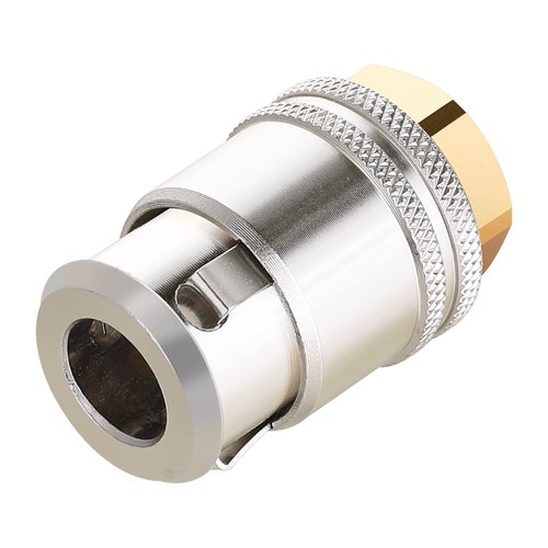 Hromee Lock On Air Chuck for Large Bore Valve, Heavy Duty Closed Flow Tire Chuck, 1/4" FNPT for Tire Inflator and 12V1 Stem Quick Connector