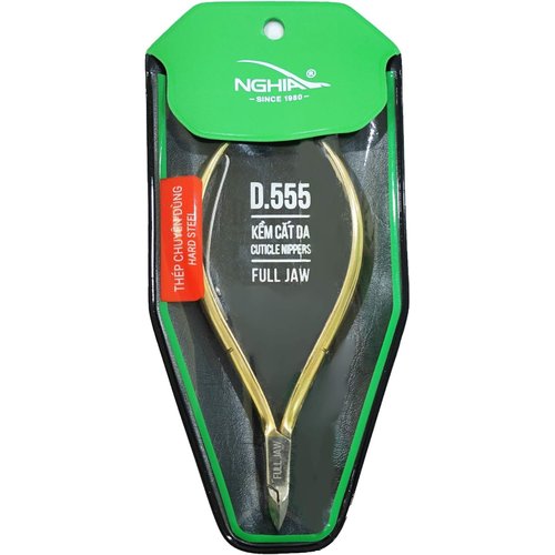 Generic Nghia Professional Cuticle Nipper C-112-16 (Full Jaw D-555) Cuticle Cutter Trimmer Manicure Tools Perfect Nail Care Tool at Home/Spa/Saloon (1 pcs), Yellow