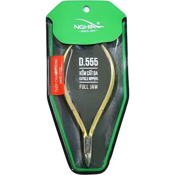 Generic Nghia Professional Cuticle Nipper C-112-16 (Full Jaw D-555) Cuticle Cutter Trimmer Manicure Tools Perfect Nail Care Tool at Home/Spa/Saloon (1 pcs), Yellow
