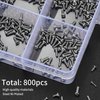 woshilaoDS 800Pcs Tiny Screws for Electronics, Micro Small Mini Phillips Pan Head Machine Screws Assortment Kit for Eyeglasses, Watches, Clocks, Mobile Phone, M1/M1.2/M1.4/M1.6/M1.7