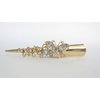 Generic Gold or silver clear or AB crystal butterfly metal alligator hair clip (Primary color: Gold/clear crystals)