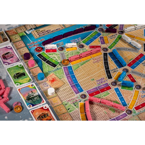 Ticket to Ride San Francisco Board Game - Fast-Paced Railway Adventure in The City by The Bay! Fun Family Game for Kids & Adults, Ages 8+, 2-4 Players, 10-15 Minute Playtime, Made by Days of Wonder