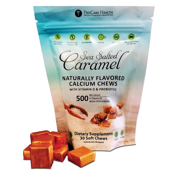 ProCare Health | Calcium Soft Chew | Sea Salted Caramel l 30 Count