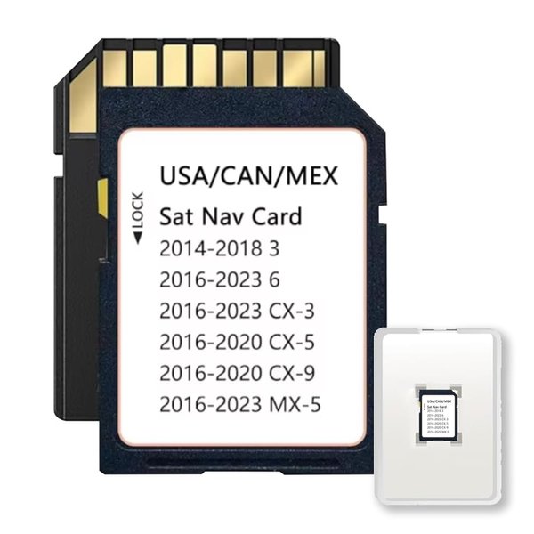 Navigation SD Card Map Compatible with Model 3-(2014-2018),(2016-2023)-6,(2016-2020)-Cx 5,(2016-2020)-Cx 9,(2016-2020)-Cx 3, (2016-2023)-MX5 USA/CAN/MEX