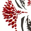 Eye Body Face Gems Red and Black Rhinestone Tattoo Stickers for Valentine's Day Party Makeup Self Adhesive Crystal Makeup Diamonds Face Tattoo Sticker Holiday Festival Party Supplies