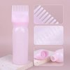 Framendino, 4 Pack Root Comb Applicator Bottles Hair Dye Bottle Plastic Brush Comb Bottle with Graduated Scale for Hair Care (3 Colors)