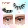 Fake Eyelashes Natural Wispy Cat Eye Lashes 3D Volume Faux Mink Lashes 16mm Soft Comfortable 5 Pairs Strip Lashes Pack by ESHARP