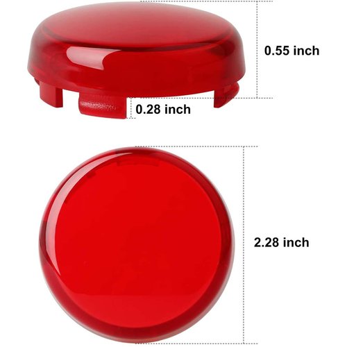 NTHREEAUTO Bullet Rear Turn Signal Light Lens Red Cover Compatible with Harley Dyna Street Glide Road King