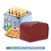 KINMAD Polyester Fabric Quilted Four Slice Bread Toaster Cover Bakeware Protector, Dust and Fingerprint Protection- Best Gift for Mother, Red