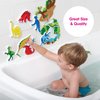 Edushape Magic Creations, Dinosaurs - Baby Bath Foam Toys Foam Stickers - Stick-On Removable Baby Foam Bath Toys for Toddlers 1-3 - Imaginative Learning Bath Toys Foam Activity Play Set