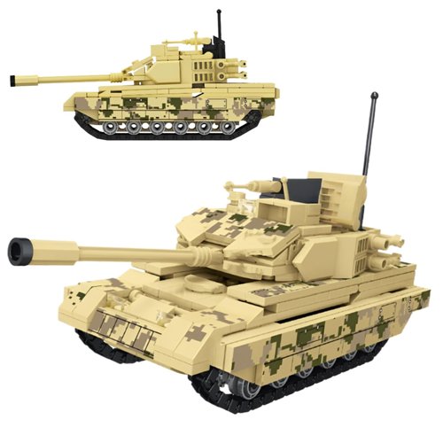 WULOBOOI WW2 Army VT-4 Tank Toys Building Blocks Set, Adult Collectible Tanks Model to Display, 372 Pieces Educational Construction Toys Gifts for Military Fans Boys Kids 8 9 10+