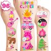 Generic 96PCS Pink Camp Temporary Tattoos Camping Themed Birthday Party Glamping Party Decorations Supplies Favors Decor for Kids Outdoor School Classroom Prizes