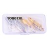 YONGZHI Fishing Lures Metal VIB Hard Spinner Blade Baits with Feathers Treble Hooks for Bass Walleyes Trout Fishing Spoons (Silver and Gold)