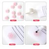 100 Pieces Eyelash Extension Glue Holder Grafting Eyelash Glue Cup Flower Shape Glue Cup Plastic Glue Pallet Pad Tattoo Pigment Cup Eyelash Beauty Tool Accessories, Pink