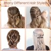 Braided Hair Clips For Women - Sparkling Crystal Stone Hair Clips For Styling Sectioning with 3 Small Hair Barrettes, Hair Accessories Four-Leaf Chopped with Rhinestones for Women& Girls 4 PCS (# 1)