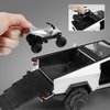 Cybertruck Toy Trucks with Trailer RV 1/32 Cyber Truck Diecast Model Cars Cybertruck Metal Toy Cars Gifts for Kids Cybertruck Model Lovers Collection Idea for Boys 3 Years Up