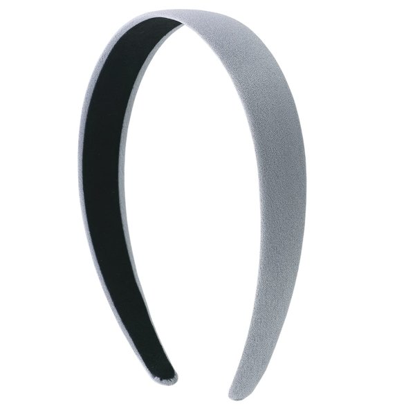 Motique Accessories Grey 1 Inch Fabric Headband for Women and Girls