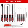Etre Jeune 11 Pcs Pick and Hook Set, Pick Tool Set for Car Auto Oil Seal/O-Ring Seal Hoses Gasket, Puller Remover with Scraper and Magnetic Telescoping Tool Kit, Black&Red