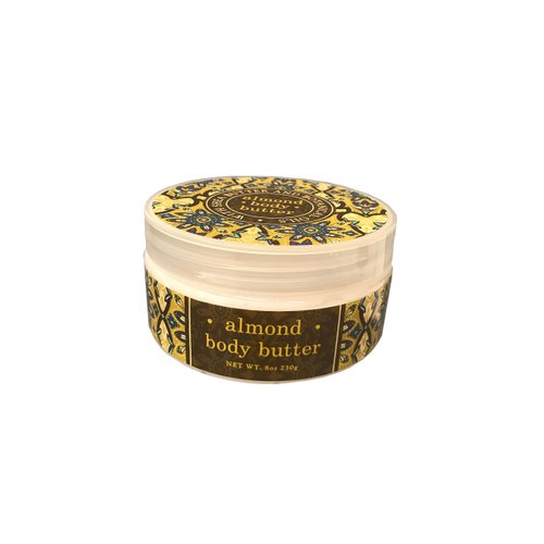 Greenwich Bay Trading Company Botanic Body Butter with Shea Butter and Cocoa Butter 8oz Tub (Almond)
