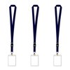 Black Lanyard with Card Holder Pack of 3