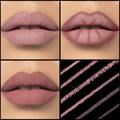 FOCALLURE NOT YOUR Sweetheart Lip Liner, Duo-head Lip Liner Pencil with Brush, Ultra Fine Lip Pencil, Smooth, Define, Shape & Fill Lips, #01 TASTE ME