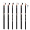6pcs 2mm Ultra-Thin Eyebrow Pencil with Brush Waterproof Long-Lasting Slim Eyebrow Pencil Peel off Microblading Mapping Pencils (#01 Black)