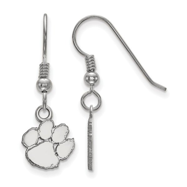 Clemson Extra Small (3/8 Inch) Dangle Earrings Wire (Sterling Silver)