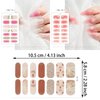 KTAABTR 14 Sheets Semi Cured Gel Nail Strips Stickers Spring Flowers Gloss Nail Wraps Supplies Long Lasting Gel Nail Stickers Self Adhesive Design Real Nail Polish Decals for Women Girls DIY Manicure
