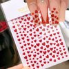 10 Sheets Heart Nail Stickers Glitter Shiny Love Nail Decals 3D Self Adhesive Nail Art Stickers Glitter Powder Effect Valentine's Day Hearts Designs DIY Valentines Manicure Decorations Accessories