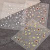 TailaiMei Valentine's Day Star Moon Nail Stickers, Self-Adhesive Golden Heart Nail Art Decals for DIY Nail Decorations (3 Sheets)