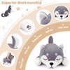 Auspicious beginning 30'' Husky Stuffed Animal Plush Pillow, Huskies Anime Body Pillow, Kawaii Stuff Animal Plush Toy, Big Plushie Stuffed Dog Giant Plush Throw Pillow Gifts for Boys Girls
