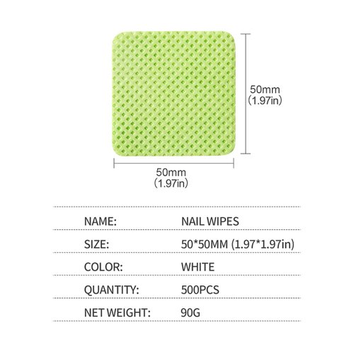 BLUERISE Lint Free Nail Wipes Colorful 1200pcs Nail Polish Remover Pads Soft Absorbable Eyelash Extension Glue Cleaning Wipes