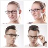 EyeYee Reading Glasses +1.75 Black- Rectangle Full Rim Anti Reflective Mens Womens Eyeglasses Readers Comfortable Stylish Glasses