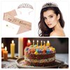 JasperKino 39th Birthday Sash and Tiara Set Rose Gold Birthday Sash Crown Birthday Party Favors Supplies for Girls Birthday Party