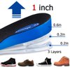 Dr. Shoesert 3-Layer Adjustable Height Increase Insoles, 3/4 Length Shock Absorption Cushion Heel Lift Inserts (Small, Blue)
