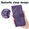 HAOTP Cellular Phone Case for Motorola Moto G Play 2023, PU Leather Wallet Flip Protective Case with Wrist Strap, Card Slots, Stand Feature Purple
