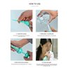 Cordless Water Flosser Non-Electric Portable, Manual Air Pressure Simple Operation, Bottle Strengthening Dental Oral Irrigator for Home & Travel, Green.
