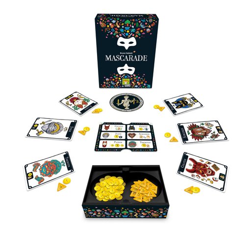 Mascarade Second Edition Party Game | Bluffing Game | Strategy Board Game | Fun Family Game for Game Night with Adults and Kids | Ages 10+ | Average Playtime 30 Minutes | Made by Repos Production