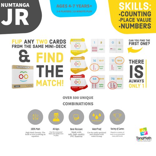 Tang Math Games - NumTanga JR - Educational Resource - (Counting • Place Value • Numbers to 100) - Multiple Representations, Simple & Effective - Enrichment & Intervention Activities for Kids