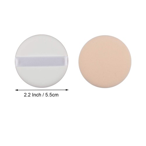 WWYICHEN 2.2 Inch 6 Pieces Small Makeup Foundation Sponge Air Cushion Powder Puff for Applying BB Cream, Liquid Cream, Shading Loose Powder, Beige