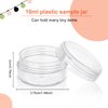 BENECREAT 30 Pack 1.47"x0.78" (10ml) Empty Clear Plastic Bead Storage Container jar with Rounded Screw-Top Lids for Beads, Nail Art, Glitter, Make Up, Cosmetics and Travel Cream