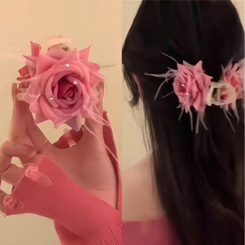 Flower Hair Claw Clip Floral Hair Barrettes Hair Pins Hair Accessories for Women and Girls 1 PC-062#05