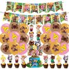 Animal Cross-ing Themed Birthday Party Supplies,Animal Game Balloons Decorations for New Horizons Party Happy Birthday Balloons, Cupcake Toppers, Cake Toppers