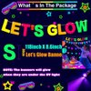 Glow in The Dark Party Decorations, Neon Party Decorations with Let’s Glow Crazy Banner,Neon Balloons Garland,Neon Paper Streamers for Glow in The Dark Birthday Party, Let’s Glow Crazy Party Décor