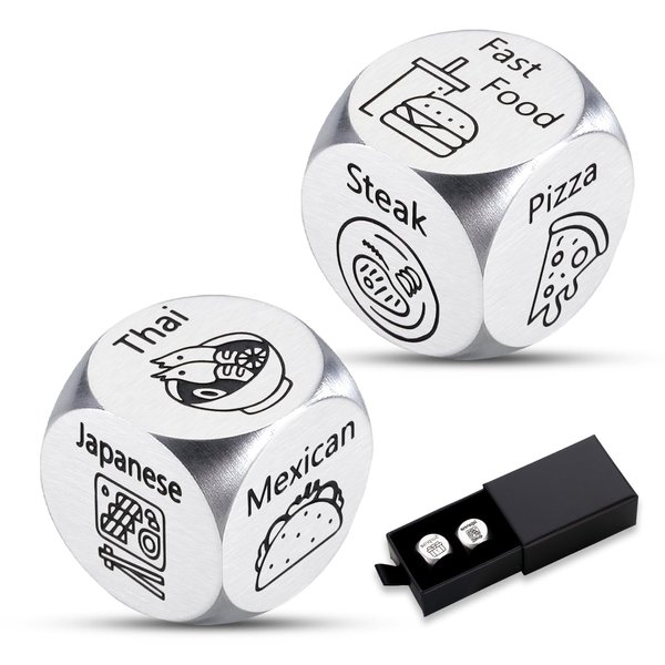 Funny Gag Gift Secret Santa Gifts for Christmas Party Game Christmas Stocking Stuffers for Women Men Husband Wife Food Decision Dice Gifts Birthday Gifts White Elephant Gifts for Christmas