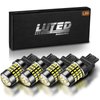 LUYED 3156 3157 LED Bulb Back Up Reverse Lights 6500K Xenon White Super Bright 3056 3057 3057K 4157 LED Bulbs with Projector for Tail Turn Signal Brake DRL Lights,Pack of 4
