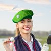 Funny Golf Hat Golf Party Costume Accessories Novelty Golfer Beret Hat with Golf Ball Flag for Golf Party Supplies (8 Set)