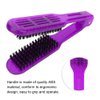 Double Sided Brush, Clamp Hair Brushes Straightener Anti-Static Styling Comb Hairdressing Tool V-Shape Hair Splint Combs Women Men Brushes for Home Barber Shop(Purple)
