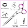 Hair Shears Thinning Scissors Set, Fcysy Professional 11 Hair Cutting Scissors Kit, Barber Scissors Hairdressing Texture Shears Straight Edge Razor Barber Supplies, Haircutting Shears Salon Tools